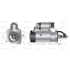 Rozrusznik - 12V, 3Natężenie (Sparex) 