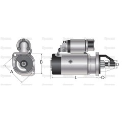 Rozrusznik - 12V, 3Natężenie (Sparex) 