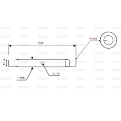 Rura cięgła górnego - 1 1/4'' UNC - 483mm 