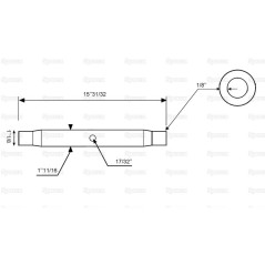 Rura cięgła górnego - 1 1/8'' UNC - 406mm 