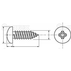 Samogwintujące, Wymiar: M3.5x9.5mm (DIN 7981B) 