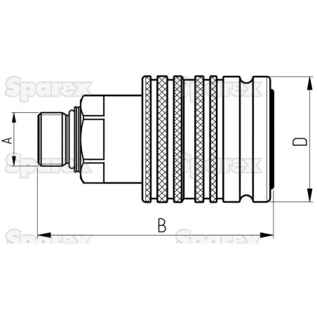 Sparex Żeński 1/2'' Wielkość montażowa x M18 x 1.50 Gwint męski