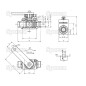 Sparex 2-drogowy zawór kulowy odcinający M22 x 1.50 Metryczny L/min Natężenie Przepływu) Ruru 15L