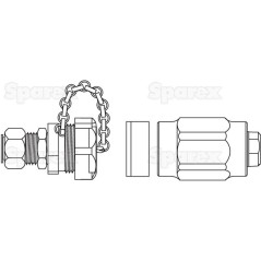 Sparex Skręcana złączka hydrauliczna Żeński M18 x 1.50 Metryczny Żeński (agropak 1szt.) 