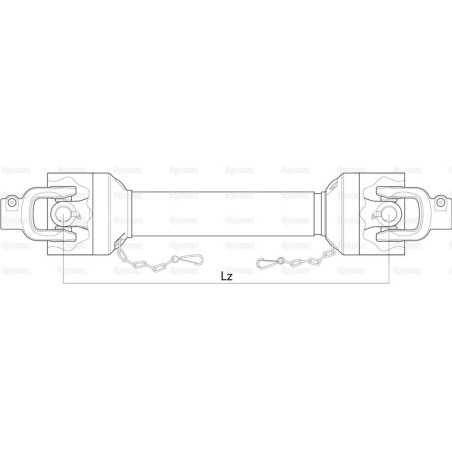 Sparex Wałek odbioru mocy-kompletny - (Lz) Długość: 1740mm, 1 3/8'' x 6 frezów, bolec szybkiego zwalniania to 1 3/8'' x ...