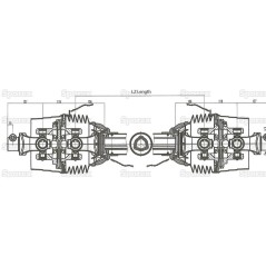 Sparex Wałek z przegubem szerokokatnym obustronnie, (Lz) Długość: 1010mm, 1 3/8 x 6 frezów 80°, przegub szerokokatny to... 