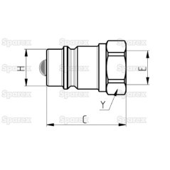 Sparex Wtyczka hydrauliczna Męski 1/2'' Wielkość montażowa x 1/2'' BSP Gwint żeński 