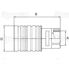 Sparex Wtyczka hydrauliczna Żeński 1/2'' Wielkość montażowa x 3/4'' UNF Gwint żeński 