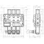 Sparex Zawór hydrauliczny monoblokowy 3/8'' BSP Porty 3 BK (45 L/min Natężenie Przepływu)