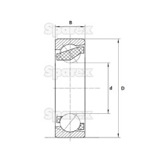 Sparex Łożyska kulkowe skośne (VBT17/2) 