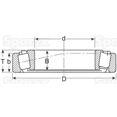 Sparex Łożysko stożkowe jednorzędowe (JP13049 JP13010)