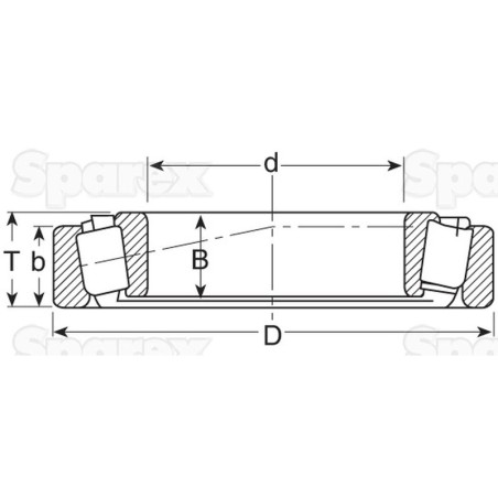 Sparex Łożysko stożkowe jednorzędowe (JP13049 JP13010)