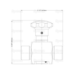 Spenco 2-drogowy zawór kulowy odcinający 1/2'' BSP (45 L/min Natężenie Przepływu) 