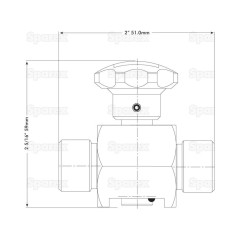 Spenco 2-drogowy zawór kulowy odcinający 3/8'' BSP (30 L/min Natężenie Przepływu) 