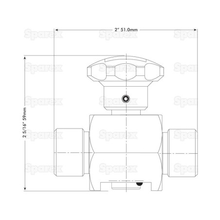 Spenco 2-drogowy zawór kulowy odcinający 3/8'' BSP (30 L/min Natężenie Przepływu)