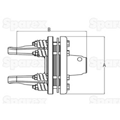 Sprzęgło cierne (Wymiar krzyżaka: 35 x 106.5mm) Rozmiar: 1 3/8''-21 Wieloklin 