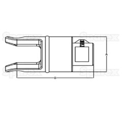 Sprzęgło jednokierunkowe (Wymiar krzyżaka: 27 x 74.5mm) Rozmiar: 1 3/8''-6 Wieloklin 