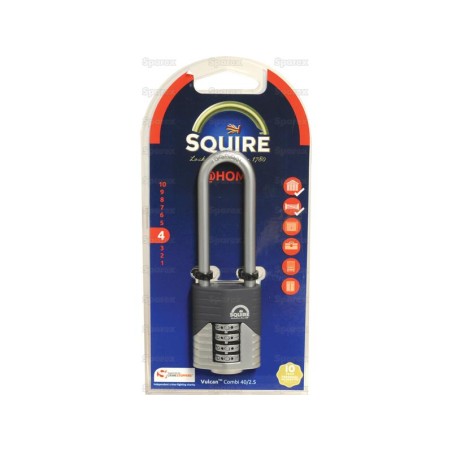 Squire 40/2.5 COMBI Kłódka Vulcan, Szerokość: 40mm (Stopień bezpieczeństwa: 4)