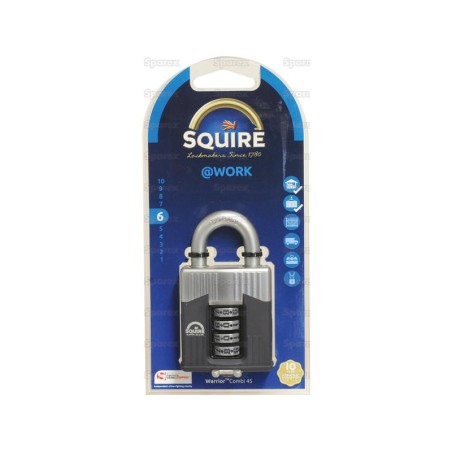 Squire 45 COMBI Kłódka Warrior, Szerokość: 45mm (Stopień bezpieczeństwa: 6)