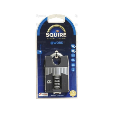 Squire 45CS COMBI Kłódka Warrior, Szerokość: 45mm (Stopień bezpieczeństwa: 7)