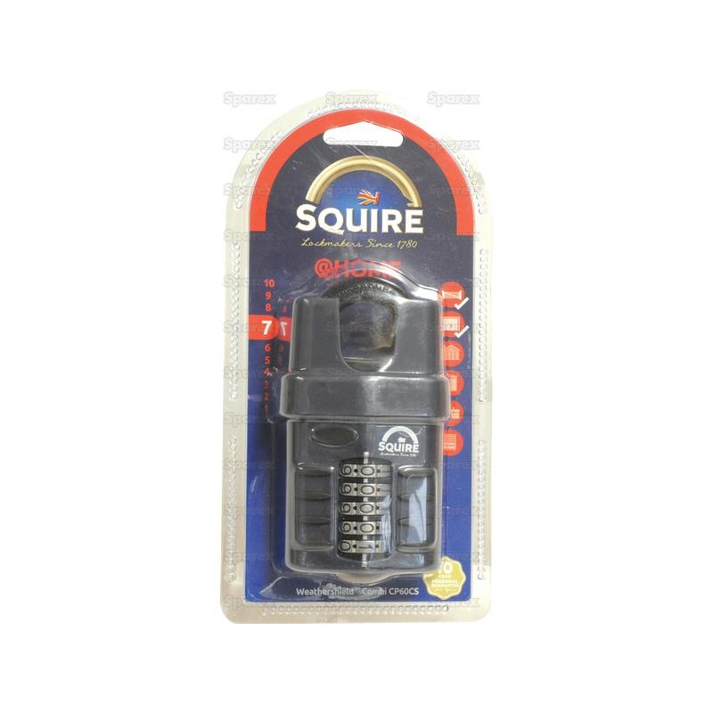 Squire Recodable CP Combination Padlock - Die Cast, Szerokość: 60mm (Stopień bezpieczeństwa: 7)