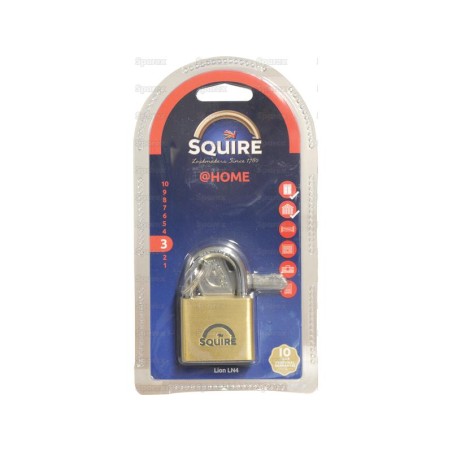Squire Solid Brass Lion Range Padlock - Key Alike - mosiądz, Szerokość: 39.5mm (Stopień bezpieczeństwa: 3)