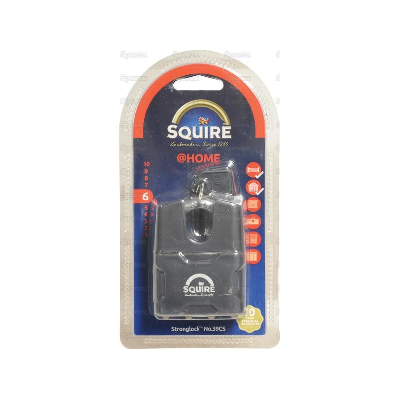 Squire Stronglock Pin Tumbler Padlock - Key Alike - Stal, Szerokość: 54mm (Stopień bezpieczeństwa: 6)