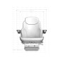 Średni fotel z amortyzacją pneumatyczną - 12V (tkanina)