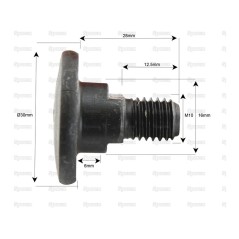 Śruba nożyka- M10x28mm - Zastępuje Kidd, Kuhn, Vicon Zastępuje: 56150100K 