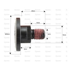 Śruba nożyka- M10x28mm - Zastępuje Kuhn Zastępuje: 56132200 