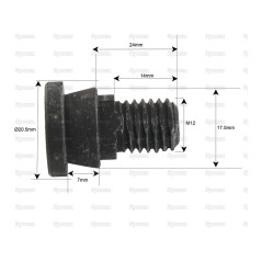 Śruba nożyka- M12x24mm - Zastępuje Pottinger Zastępuje: 119013 