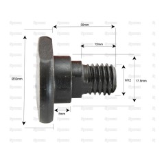 Śruba nożyka- M12x30mm - Zastępuje Krone, Claas Zastępuje: 1377266K 