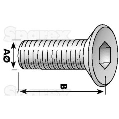 Śruby Imbusowe, Wymiar: M6x10mm (DIN 7991) 