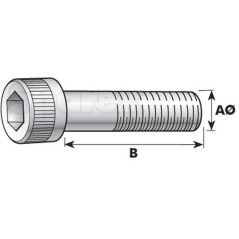 Śruby Zamykające, Wymiar: M3x12mm (DIN 912) 