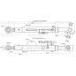 Stabilizator - Kula Ø19mm - Sworzeń Ø25.4mm - Długość min: 604mm - M30x3.5