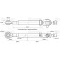 Stabilizator - Kula Ø25.4mm - Gwintu Ø24mm - Długość min: 450mm - M27x3