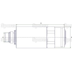 Stauff gniazdo hydrauliczne Żeński 1/2'' Wielkość montażowa x M22 x 1.50 Metryczny Gwint męski