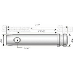 Sworzeń 16x43mm Kat. 0 