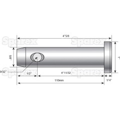 Sworzeń 16x98mm Kat. 0 