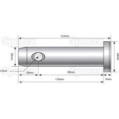 Sworzeń 19x114mm Kat. 1 Ciężki Wersja 