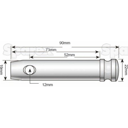 Sworzeń 19x52mm Kat. 1