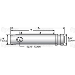 Sworzeń 19x57mm Kat. 1 