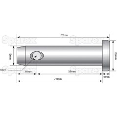 Sworzeń 19x58mm Kat. 1