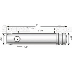 Sworzeń 19x92mm Kat. 1 