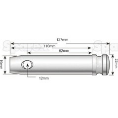 Sworzeń 19x92mm Kat. 1 Ciężki Wersja 