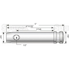 Sworzeń 19x92mm Kat. 1 Ciężki Wersja 