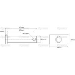 Sworzeń 20x86mm Kat. 20mm 