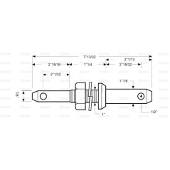 Sworzeń 22 - 28x191mm, Wielkość gwintu: 1x32mm Kat. 1/2 Ciężki Wersja 