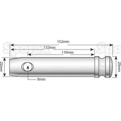 Sworzeń 22x116mm Kat. 1 Ciężki Wersja 