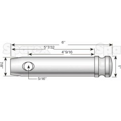 Sworzeń 22x116mm Kat. 1 Ciężki Wersja 